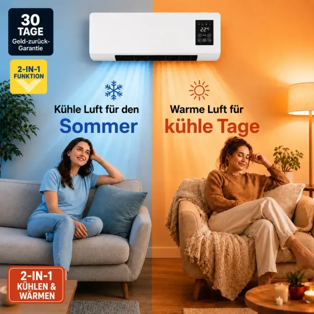 Vital Pro Breeze — tragbarer Luftkühler mit Kühl- und Wärmefunktion
